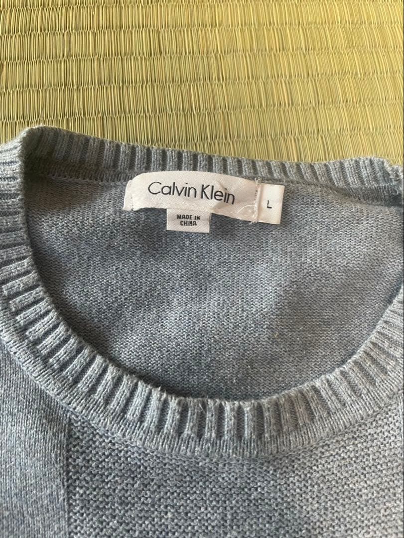 Calvin Klein クルーネック ニット セーター グレー L — image 3