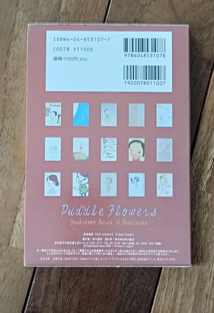 絶版　現代アート　奈良美智ポストカード 3 Puddle Flowers — image 2