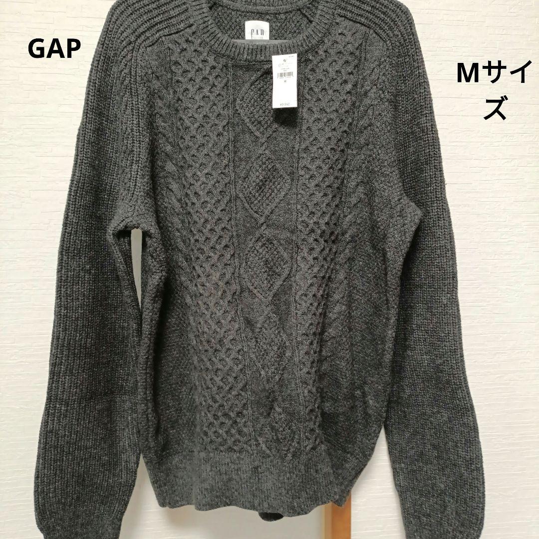 再値下げ！GAPグレー ケーブルニット セーター Mサイズ — image 3