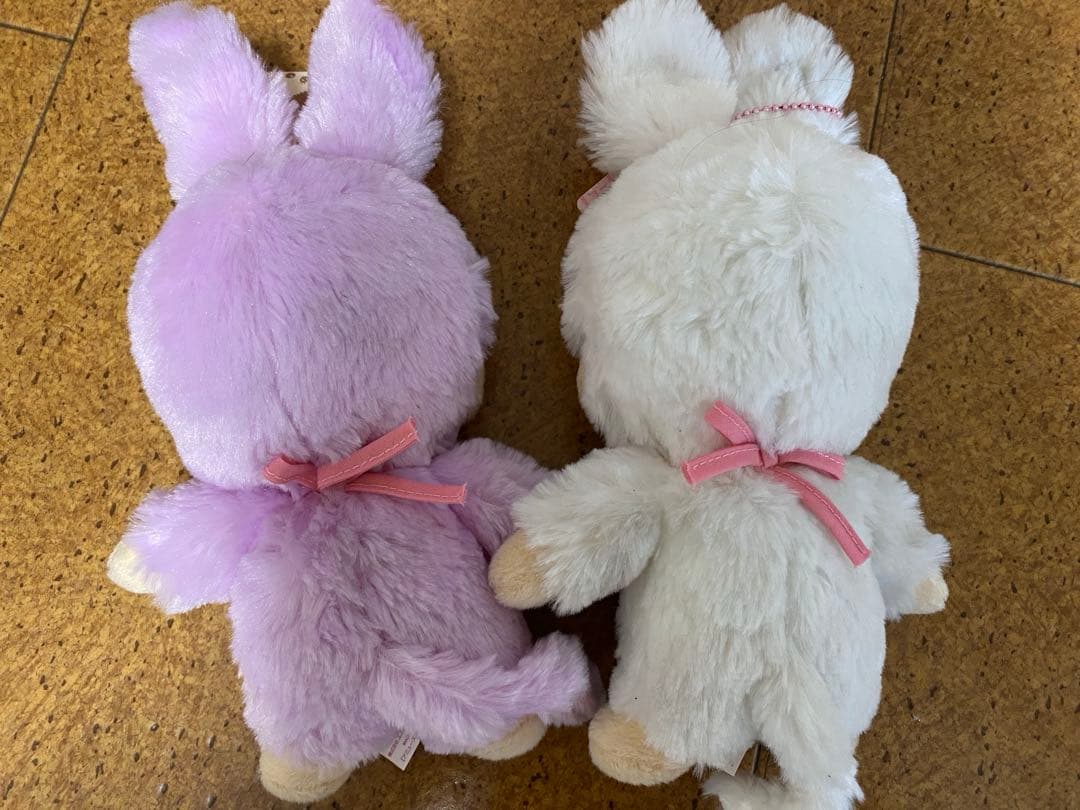 激レア　カラフルバニー　モンチッチ　ボールチェーン付ぬいぐるみ　2個セット — image 2