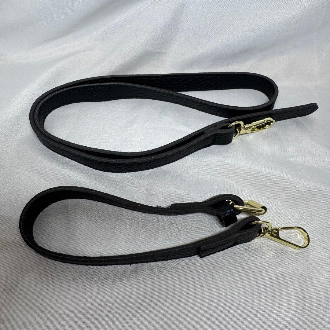シボ革風 2way ハンドバッグ ブラック ショルダー 肩掛け 柔らかい — image 5