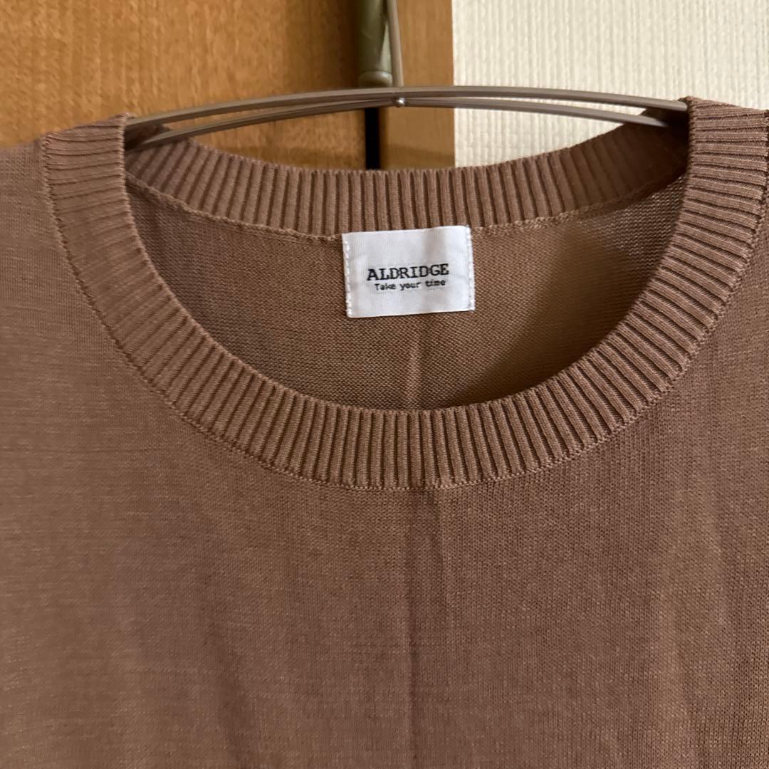 ALDRIDGE ノースリーブニットワンピース ブラウン — image 3