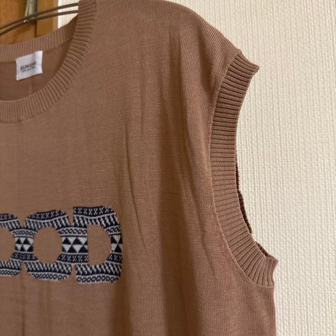 ALDRIDGE ノースリーブニットワンピース ブラウン — image 4