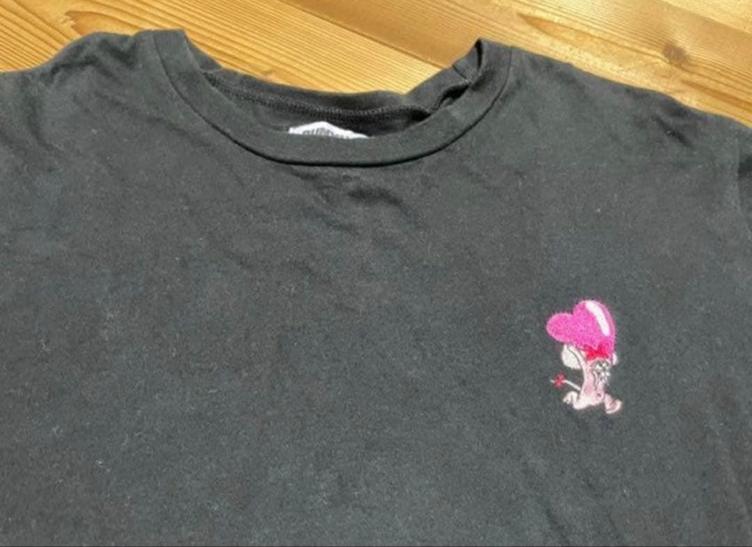 PUNYUS 長袖Tシャツ ブラック ハート刺繍 — image 3