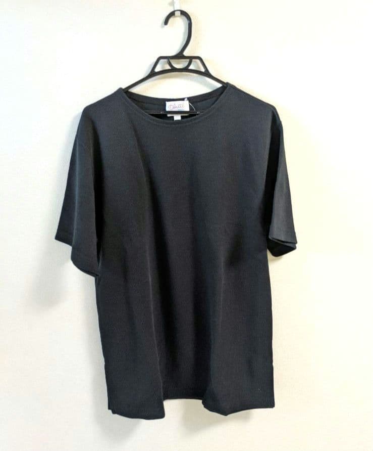 【新品タグ付】ダークネイビー ニットソー L 半袖 ストレッチ ユニセックス — image 2