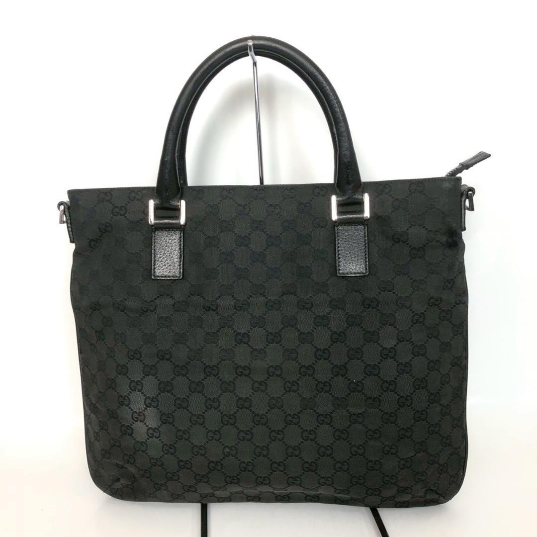 GUCCI グッチ GGキャンバス ハンドバッグ ブラック レディース ブランド — image 2