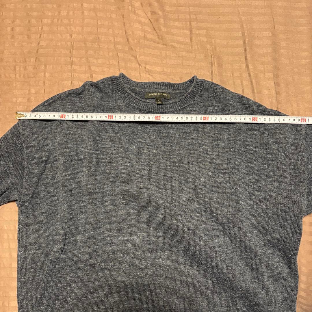 BANANA REPUBLIC クルーネックニット ネイビー Lサイズ — image 5