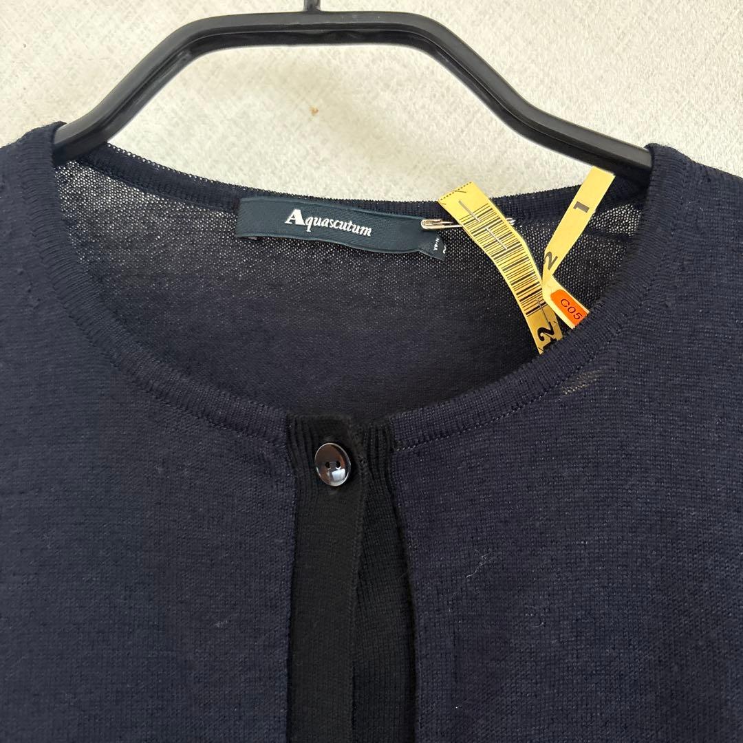 コビー918 さまAquascutum 紺黒　長袖カーディガン前身頃レース柄15 — image 3