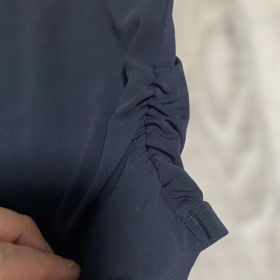 【美品】COMME CA ブラック ボウタイ ノースリーブ ブラウス — image 3