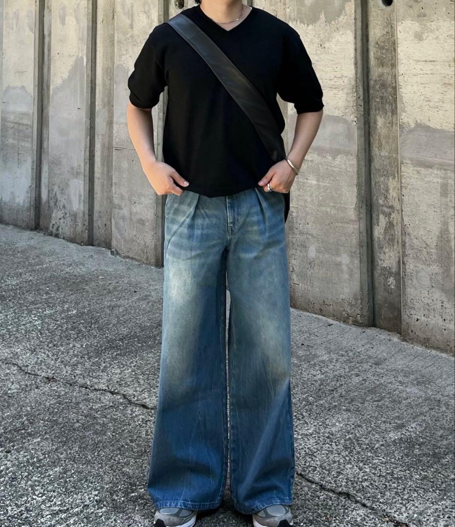 【CALLNE】Vネックサマーニットシャツ ブラック — image 4