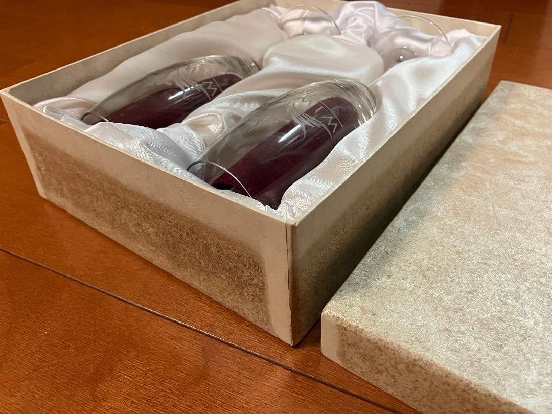 未使用WIWAHA BALIペアシャンパングラス フルートグラス コースター箱付 — image 3