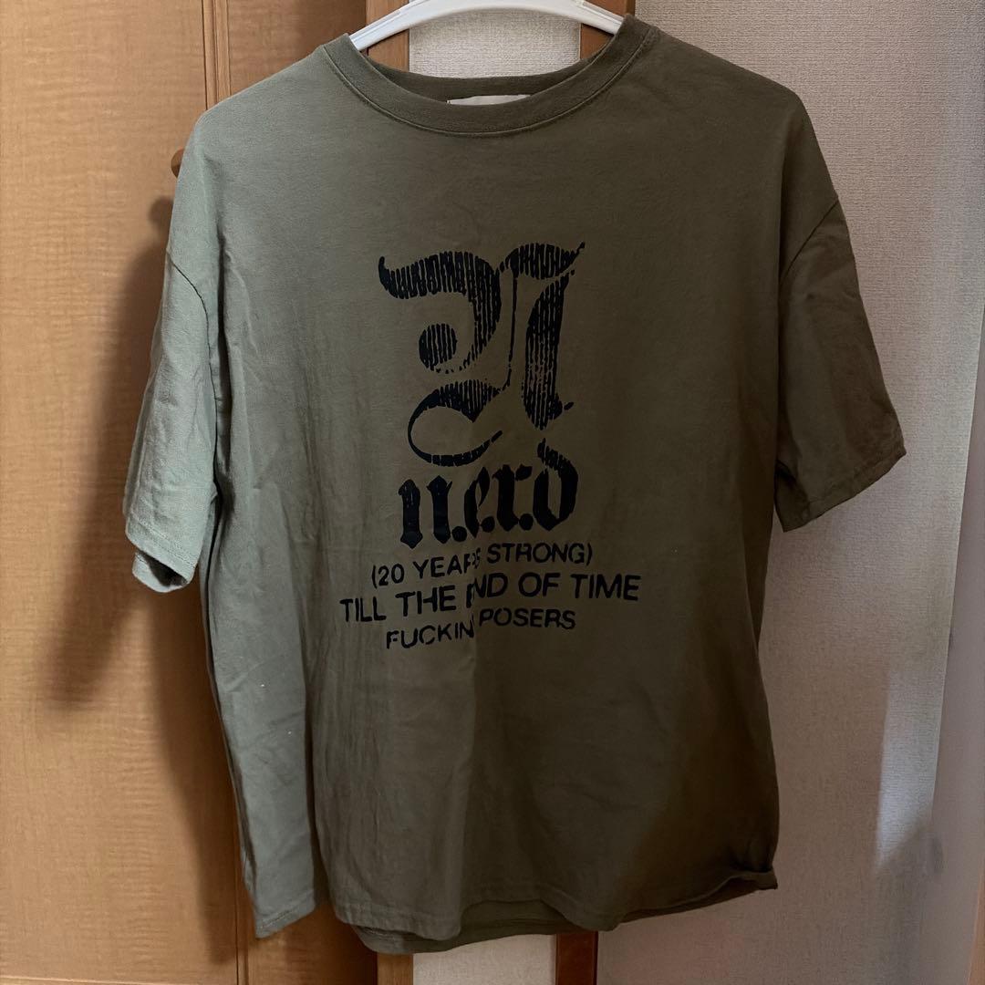ロゴプリント 半袖Tシャツ 韓国 カーキ — image 3