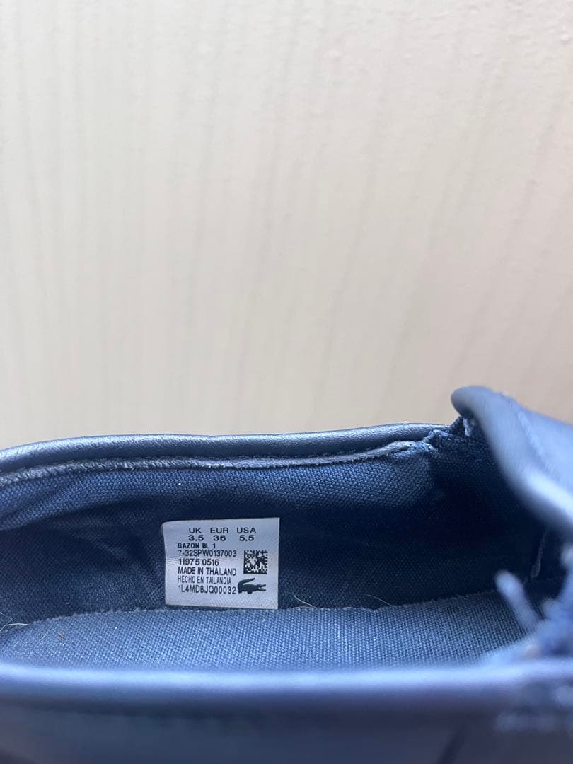 LACOSTE GAZON BL 1 スリッポン ネイビー 23cm 36 — image 3