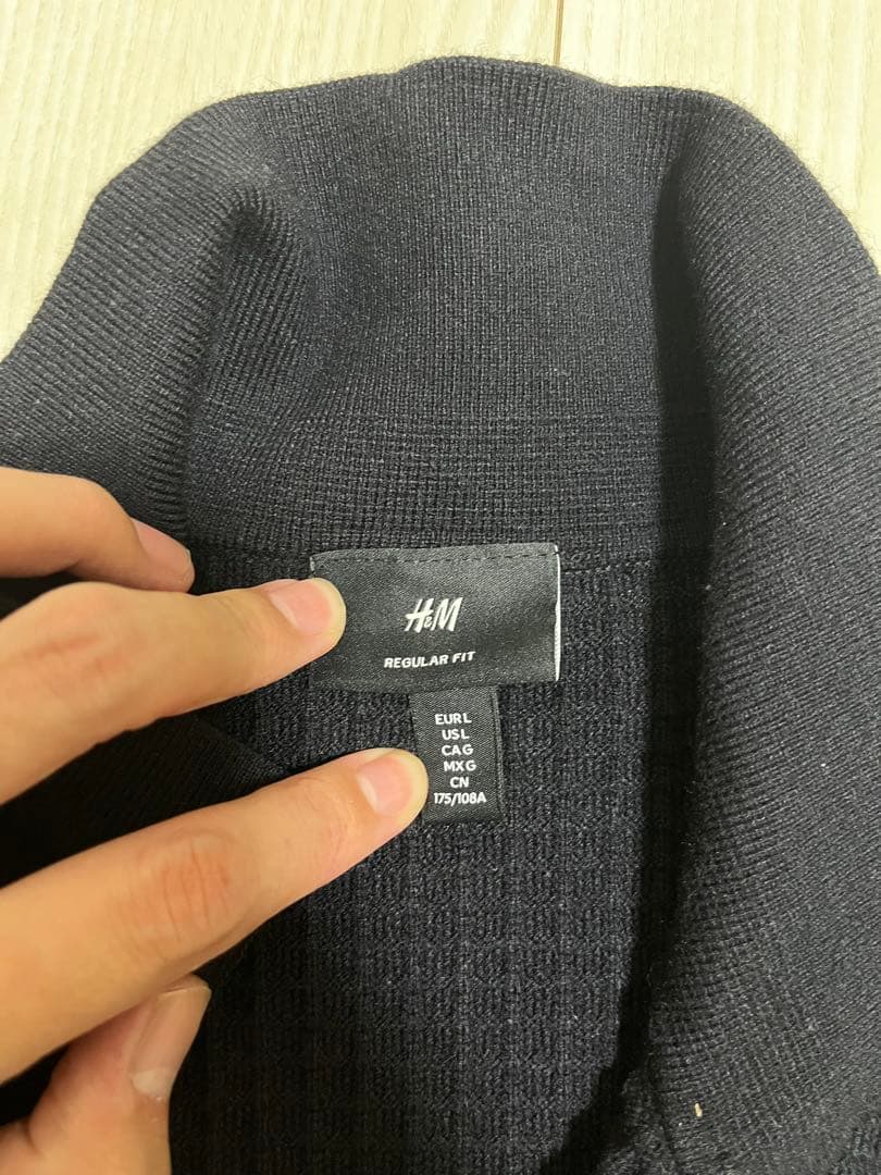 H&M ポロシャツ ブラック Lサイズ　ニットタイプ — image 2
