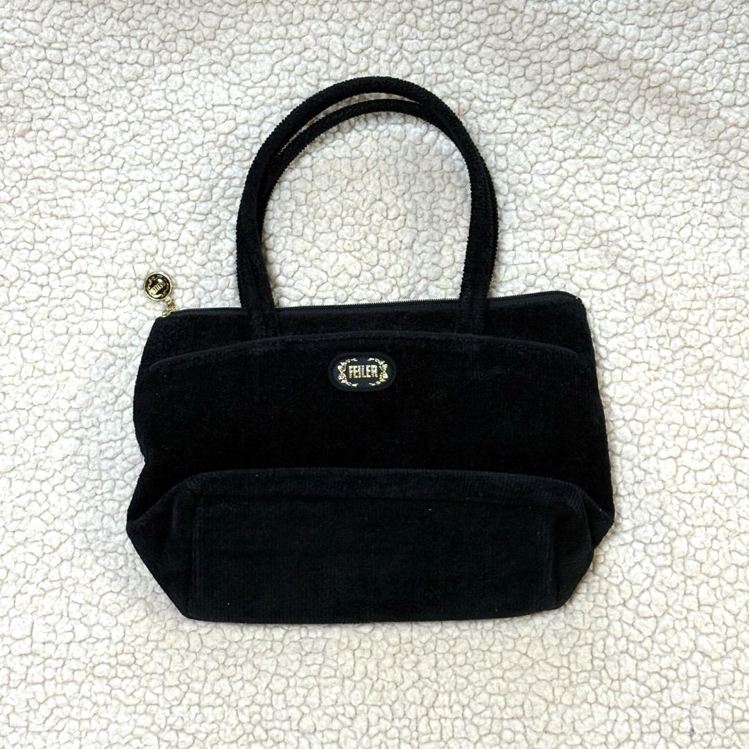 FEILER フェイラー ハンドバッグ 花柄（黒） — image 2