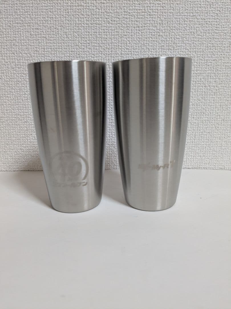 【未使用・非売品】セブンイレブン創業40周年記念 ステンレスカップ 2個セット — image 2
