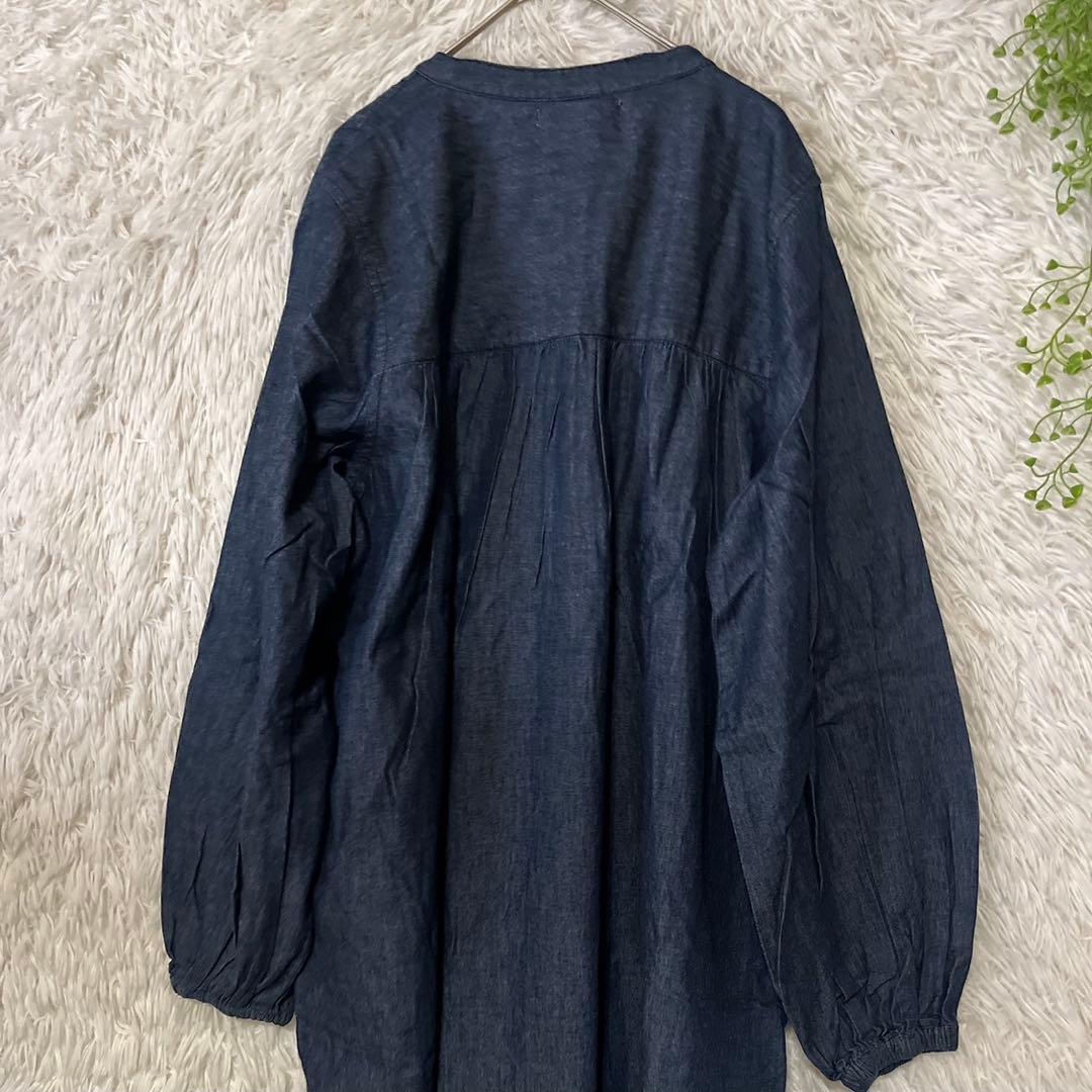 新品　サニーレーベル ピンタックヨークデニムシャツワンピース　ワンウォッシュ — image 4