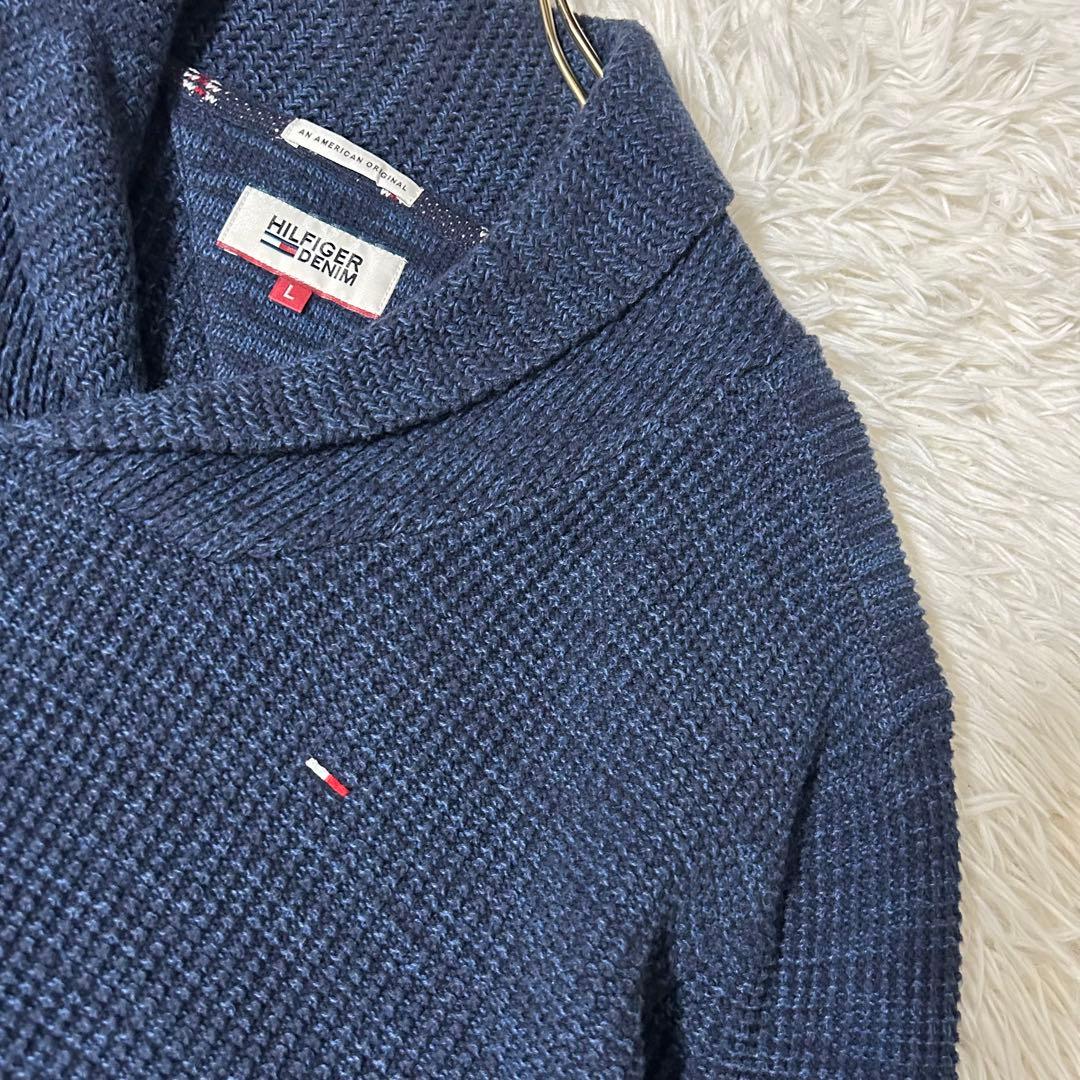 HILFIGER DENIM Vネックニットセーター ブルー L — image 4