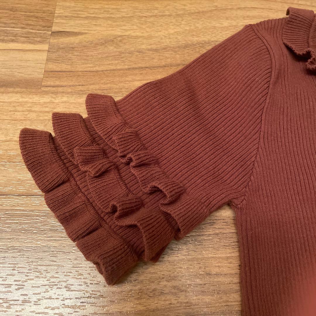 Omekashi フリルリブニット　半袖 — image 2