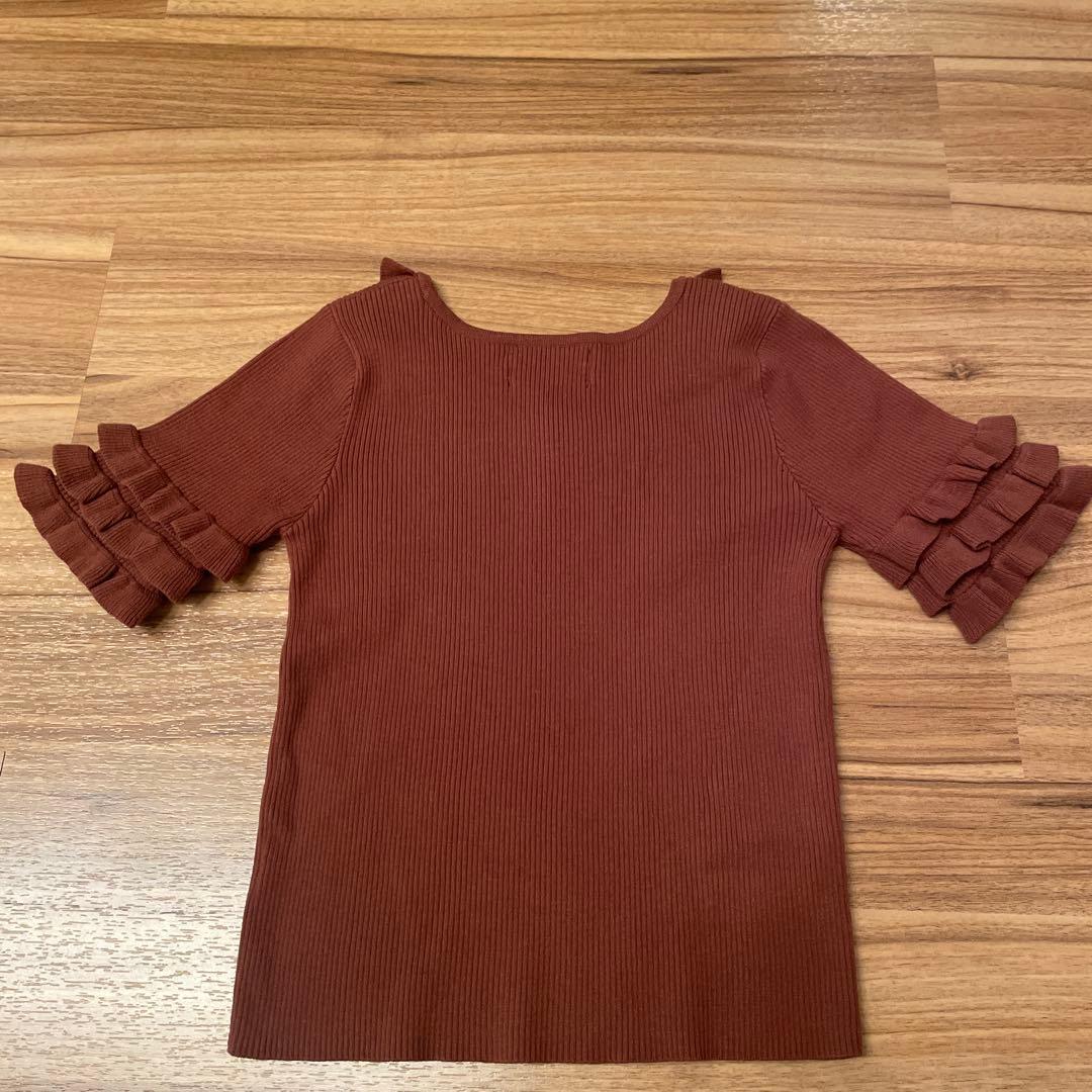 Omekashi フリルリブニット　半袖 — image 4