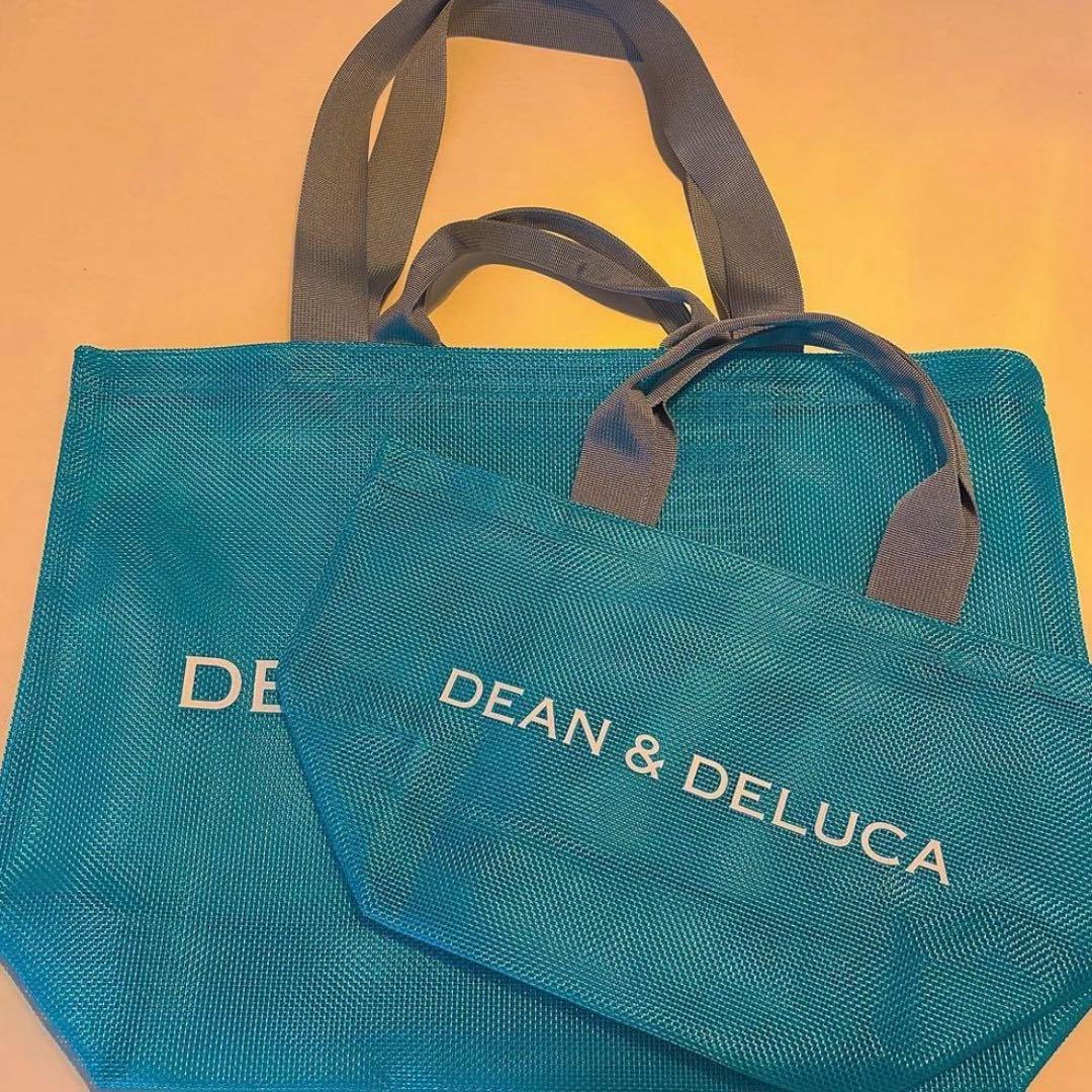 DEAN & DELUCAメッシュトートバッグ ターコイズ S 新品未使用 — image 3