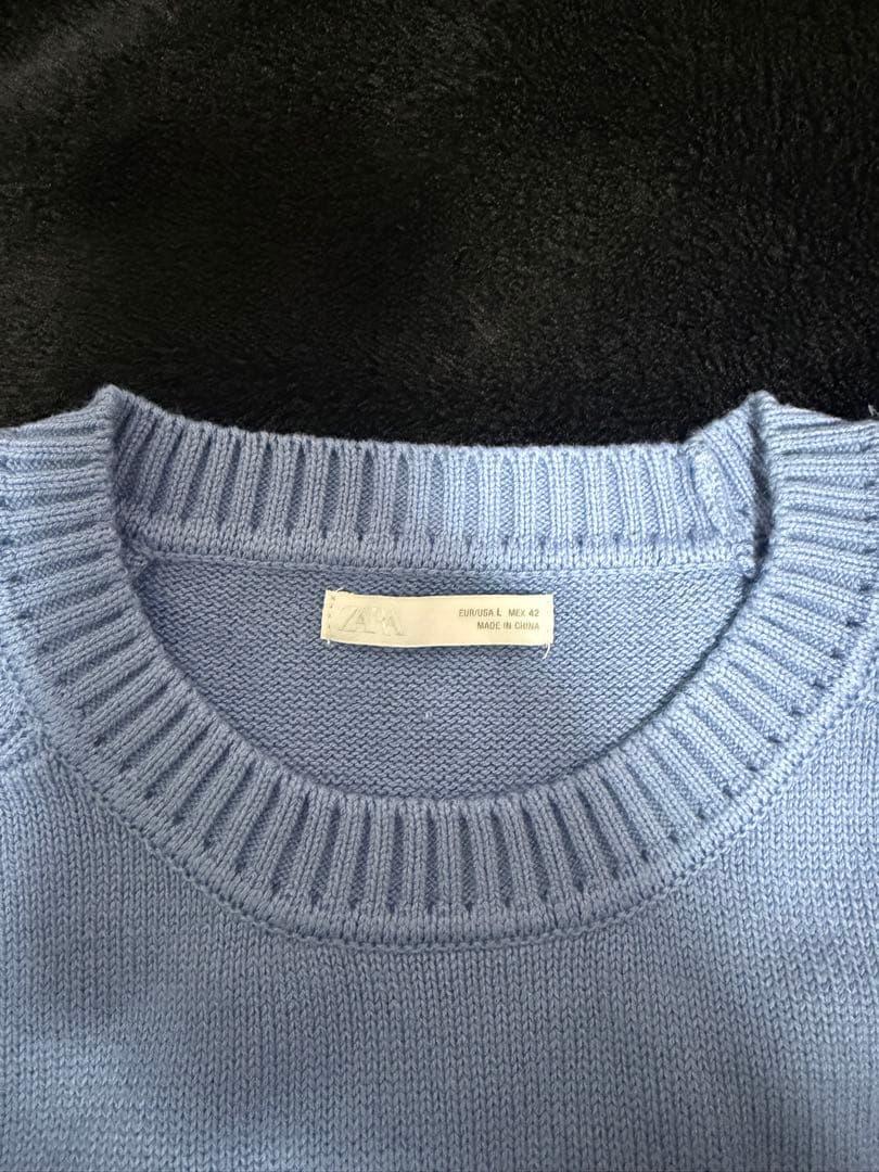 ZARA セーター Lサイズ 水色 ニット — image 2