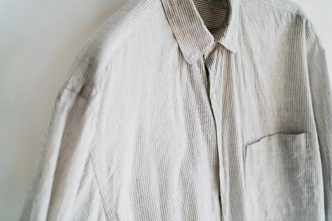 COMOLI  KHADIコットン コモリシャツ STRIPE カディ — image 4