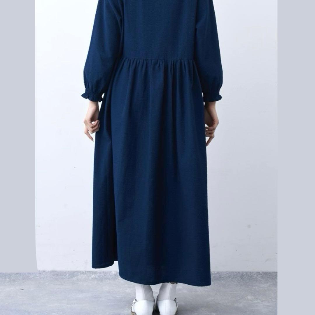 美品❣️ Live in comfort ことりっぷ コラボ ワンピース 紺 LL — image 3