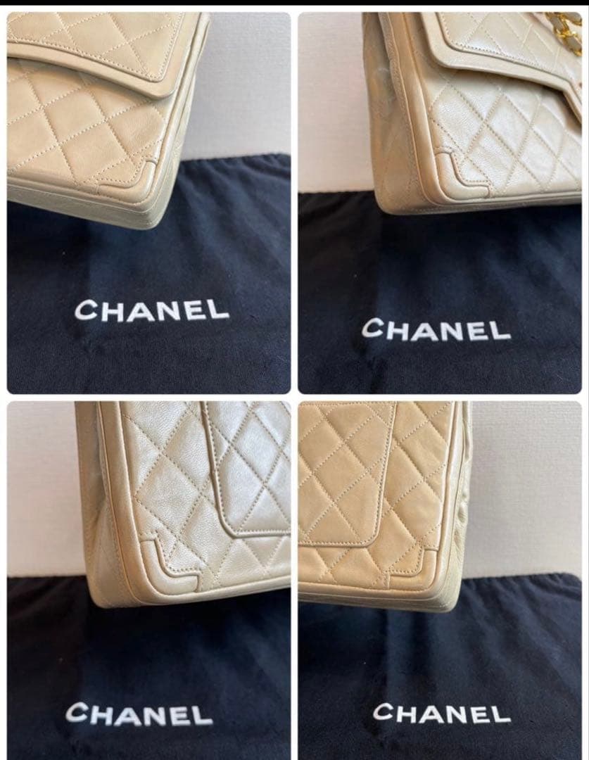 CHANEL マトラッセ チェーンショルダーバッグ　ベージュ — image 4