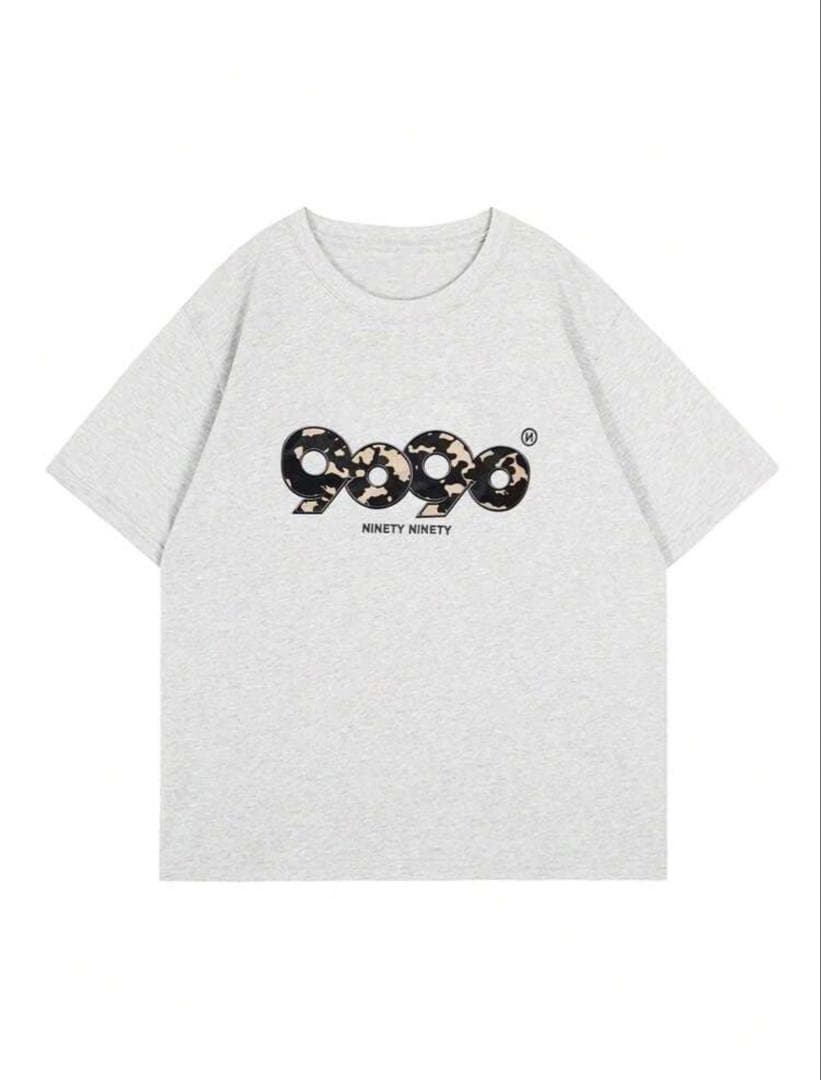 9090 半袖 Tシャツ グレー ロゴプリント　sサイズ — image 2
