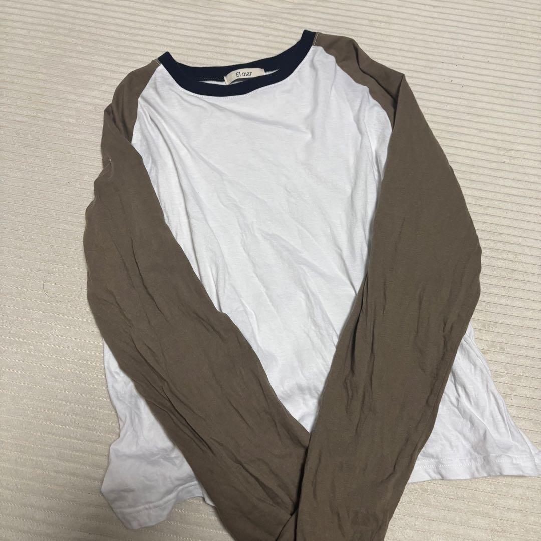 canal jean El mar バイカラーラグランロングTシャツ — image 4