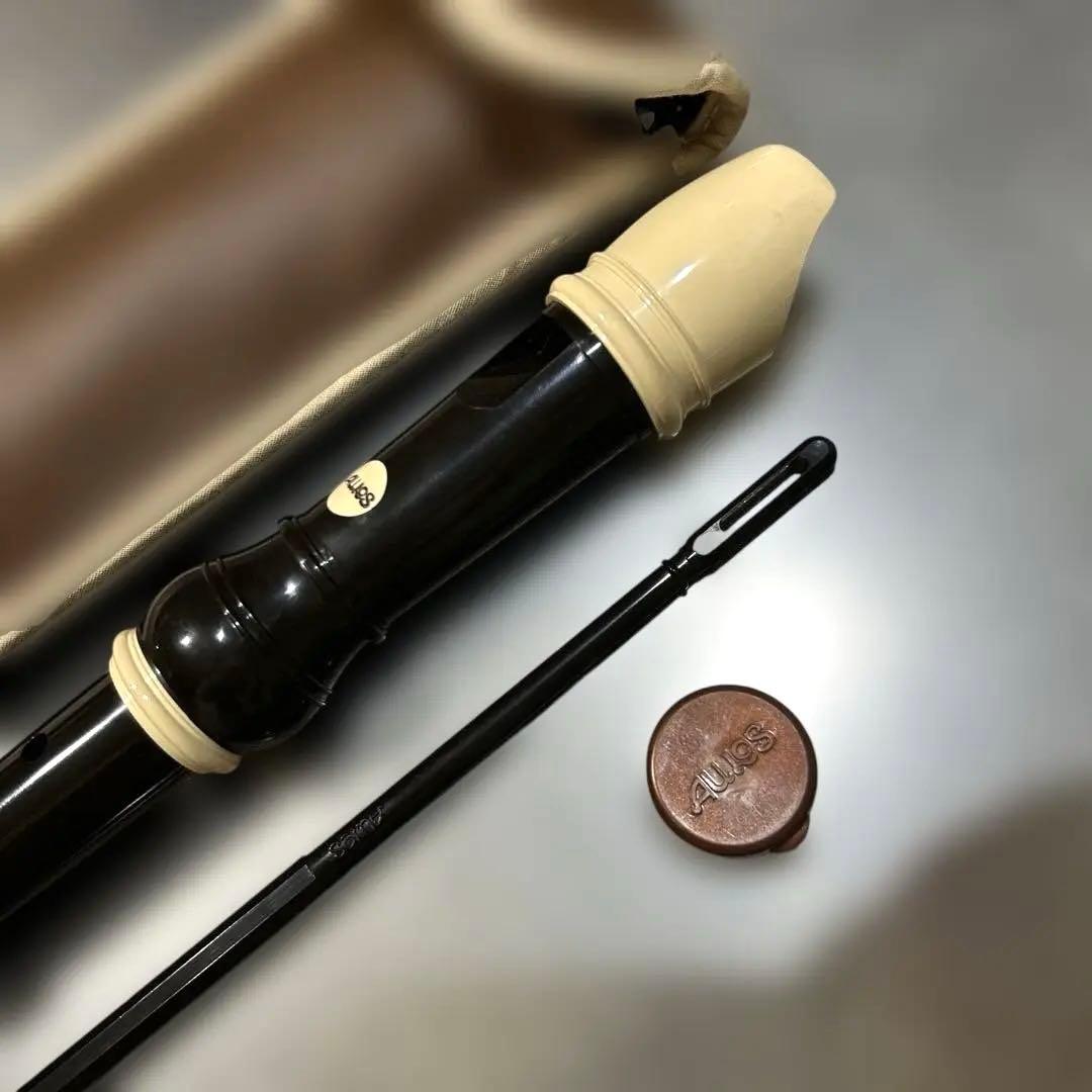AULOS ソプラノリコーダー 502 清掃棒　ケース付き — image 3