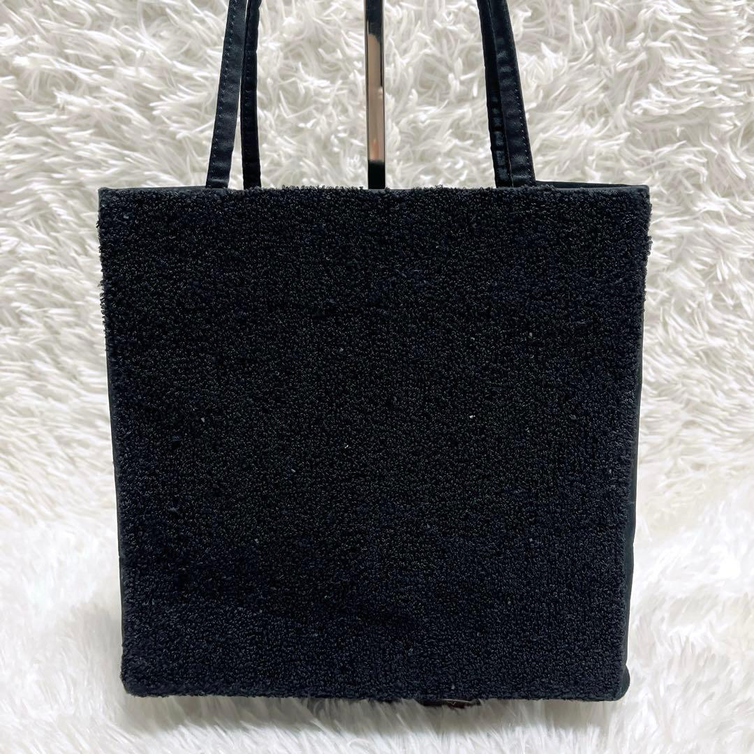 【希少】ANTEPRIMA ハンドバッグ スパンコール ブークレ サテン 黒 — image 2