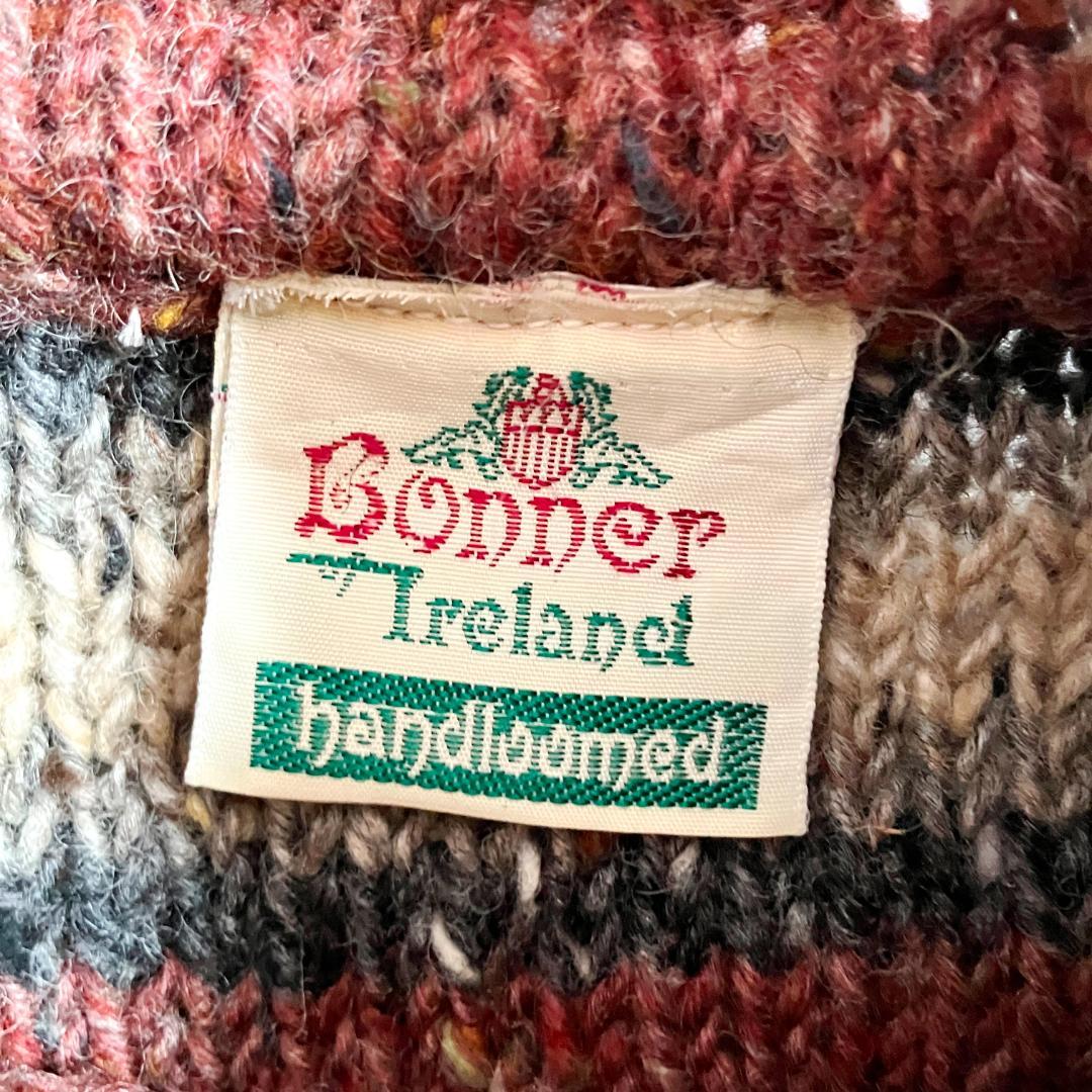 Bonner of Ireland　ニット　セーター　長袖　ブラウン　ボーダー — image 5
