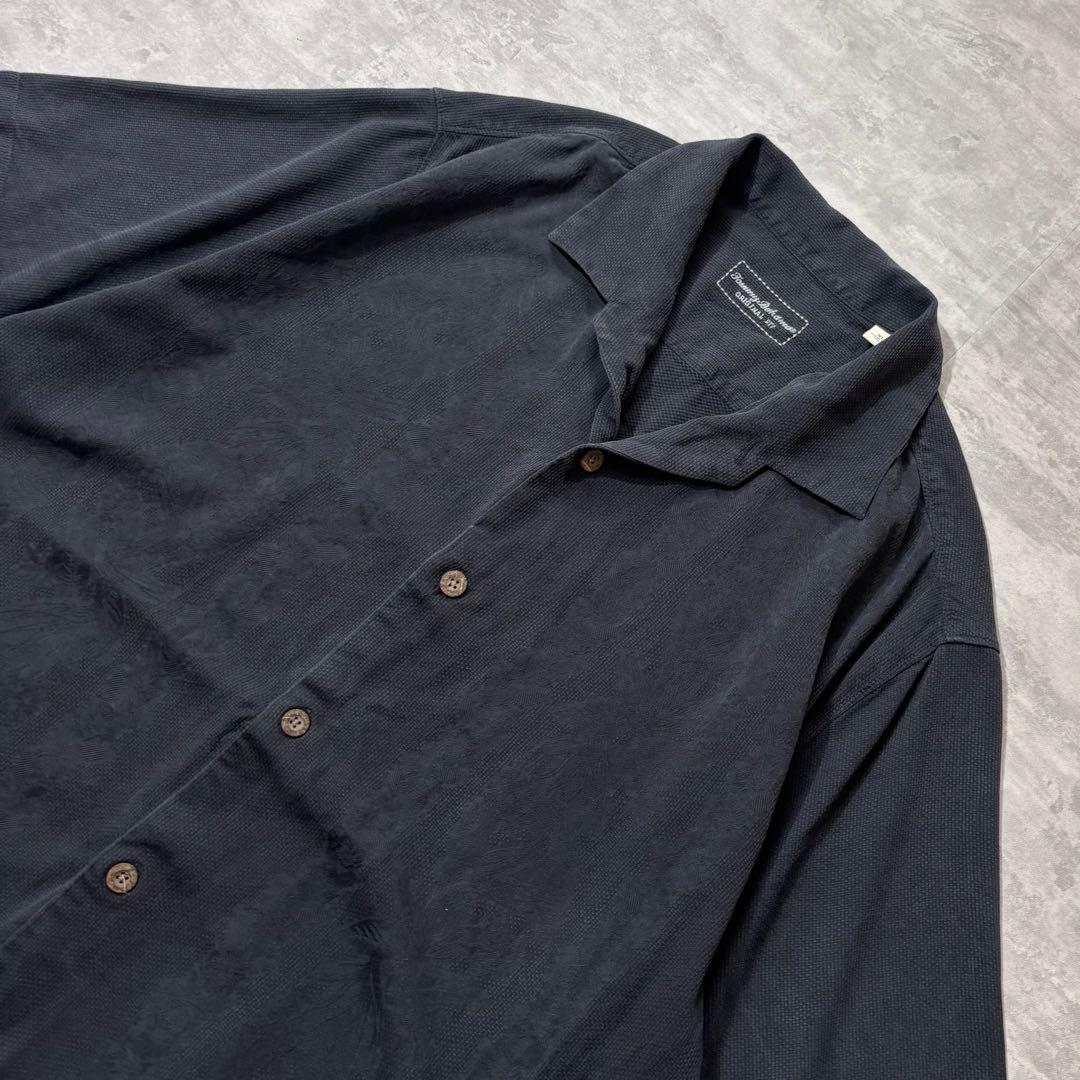 90s Tommy Bahama シルク100% 開襟 キューバシャツ ブラック — image 2