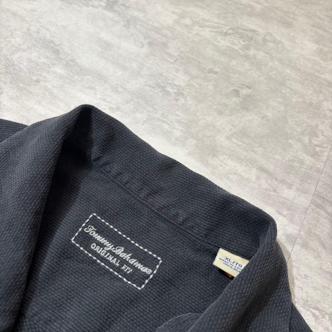 90s Tommy Bahama シルク100% 開襟 キューバシャツ ブラック — image 4