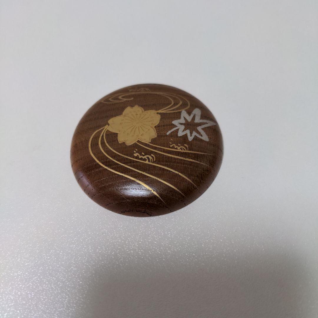 【新品】欅 香合 蒔絵 山中塗 茶道具 — image 3