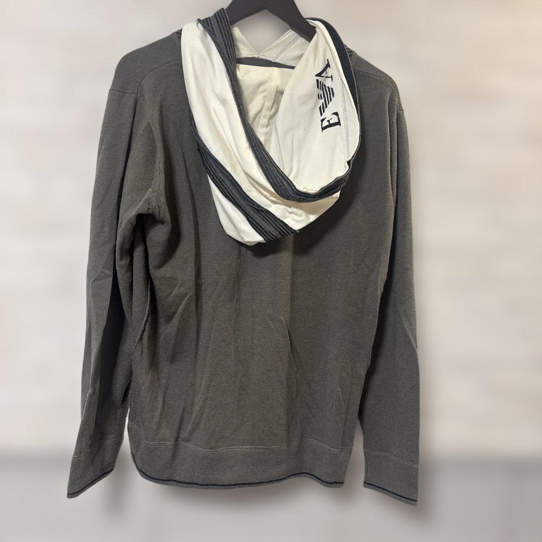 値引き‼️EMPORIO ARMANI ニットパーカー グレー　XL — image 3