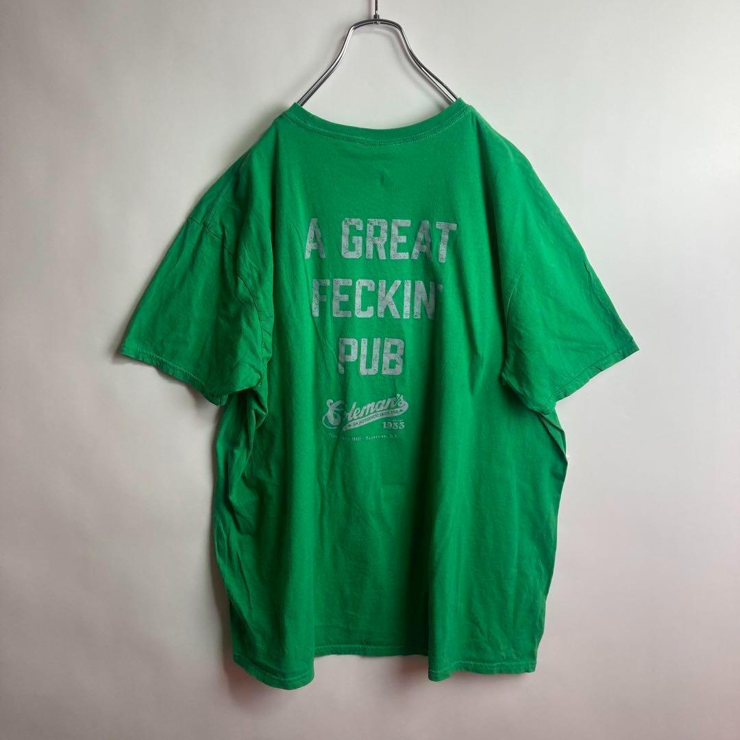 【c074】Tシャツ プリント サークルロゴ ゆるだぼ アースカラー 古着 — image 3