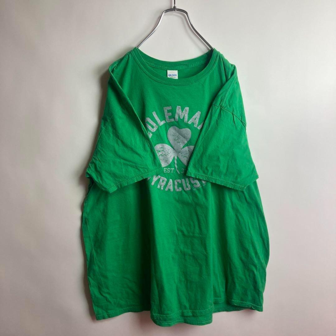 【c074】Tシャツ プリント サークルロゴ ゆるだぼ アースカラー 古着 — image 4