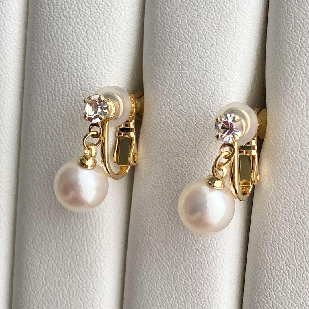 あこや真珠 イヤリング Akoya Pearl M974 — image 3