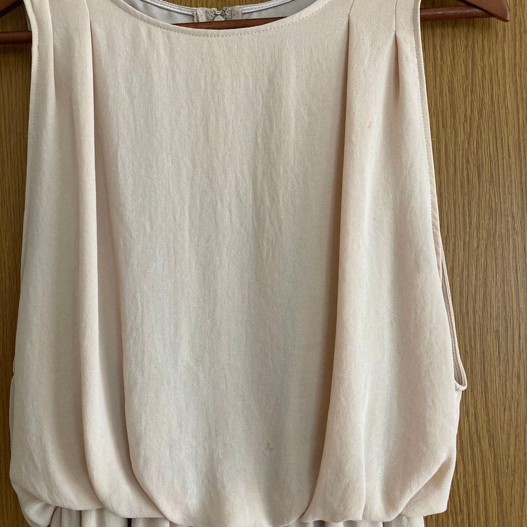 ノースリ　ロングワンピース　ピンクベージュ — image 2