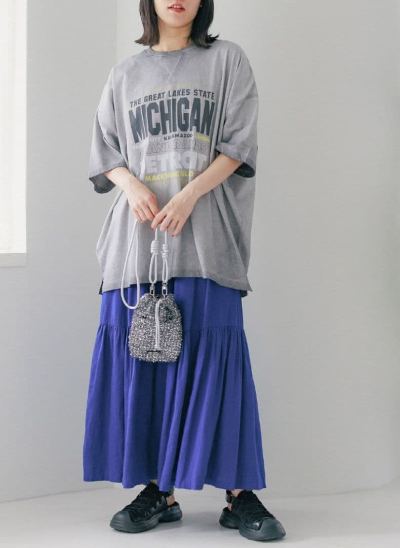 niko and... フェードロゴチュニックTシャツ チャコール　未使用品 — image 2