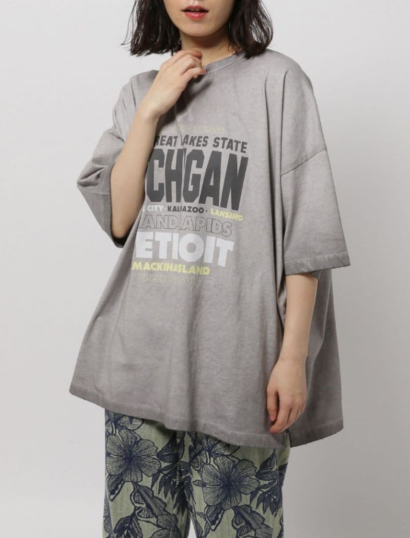 niko and... フェードロゴチュニックTシャツ チャコール　未使用品 — image 3