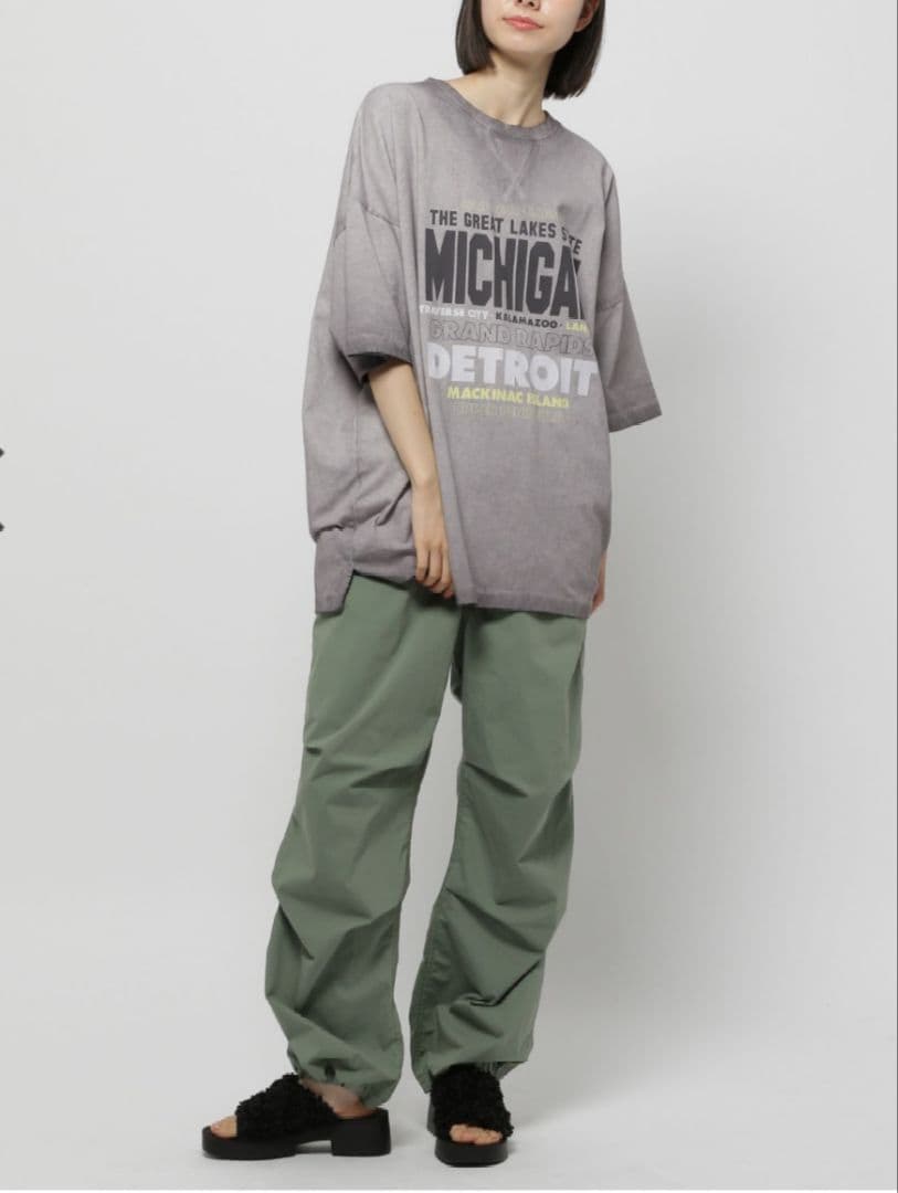 niko and... フェードロゴチュニックTシャツ チャコール　未使用品 — image 4