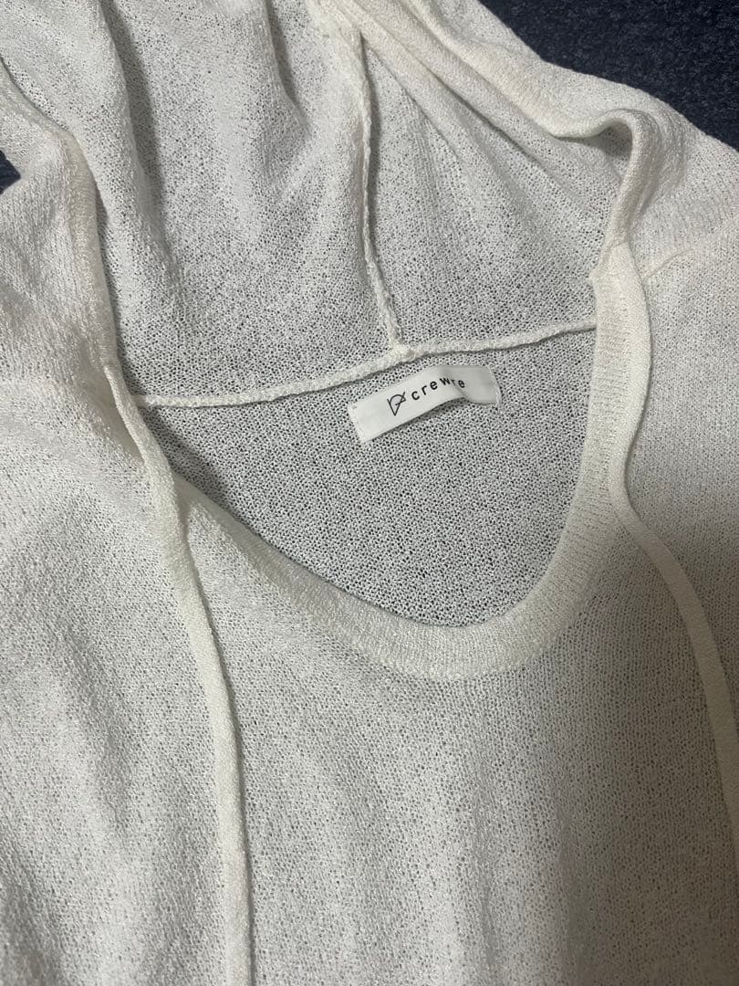 crewre キーネックシアニットフーディ　size1 — image 5
