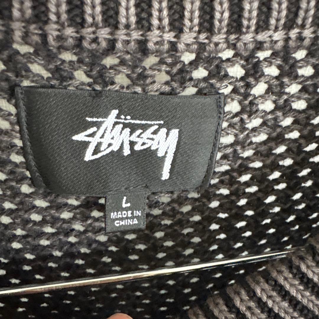 Stussy メッシュニット セーター グレー Lサイズ — image 2