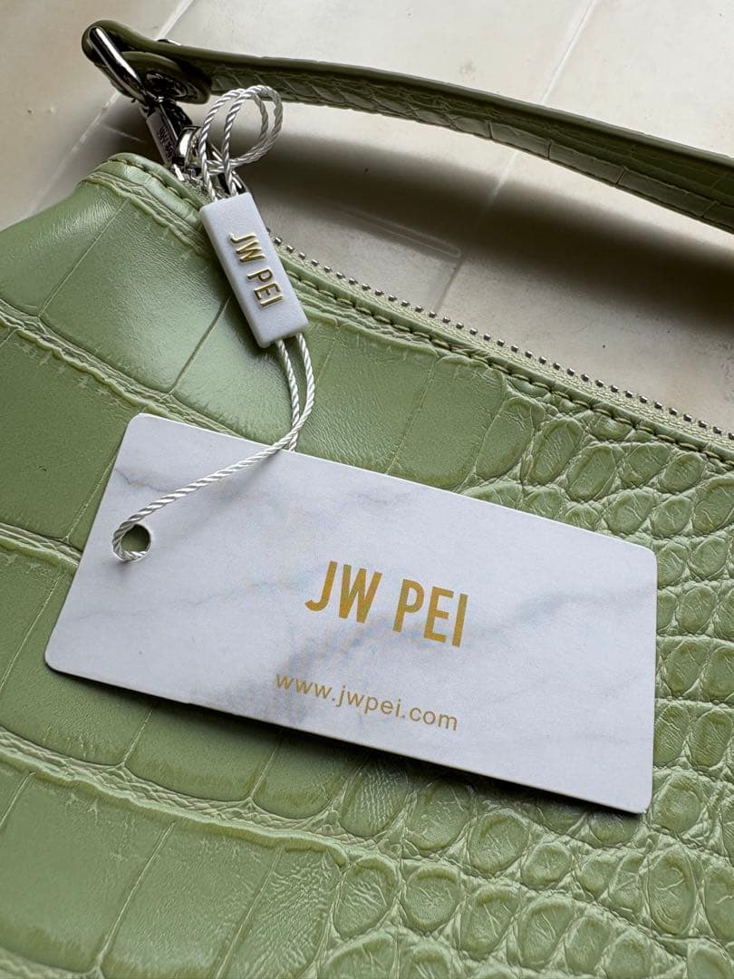 新品✨JW PEI クロコダイル風グリーンハンドバッグ — image 4