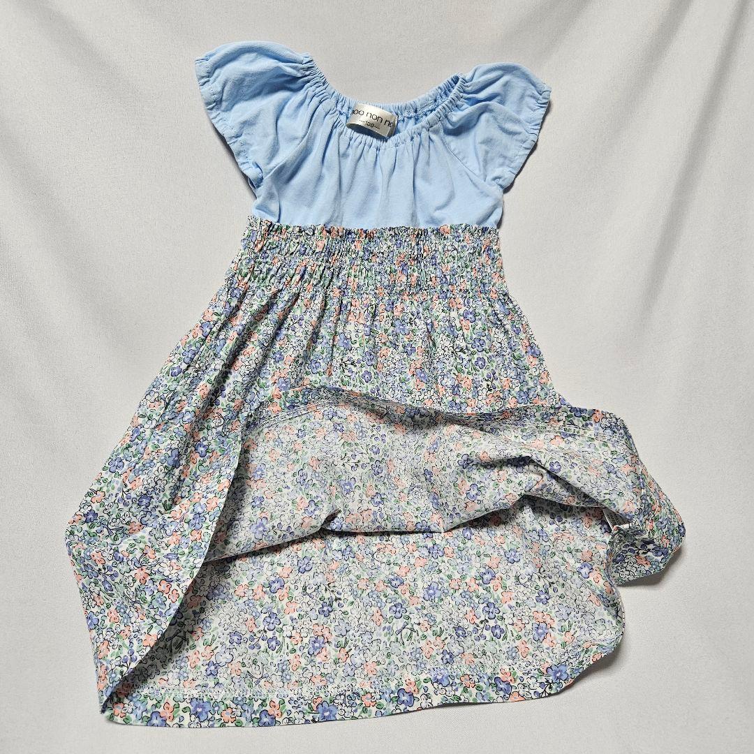 moo non non ワンピース 100cm 花柄 綿100% コットン — image 4