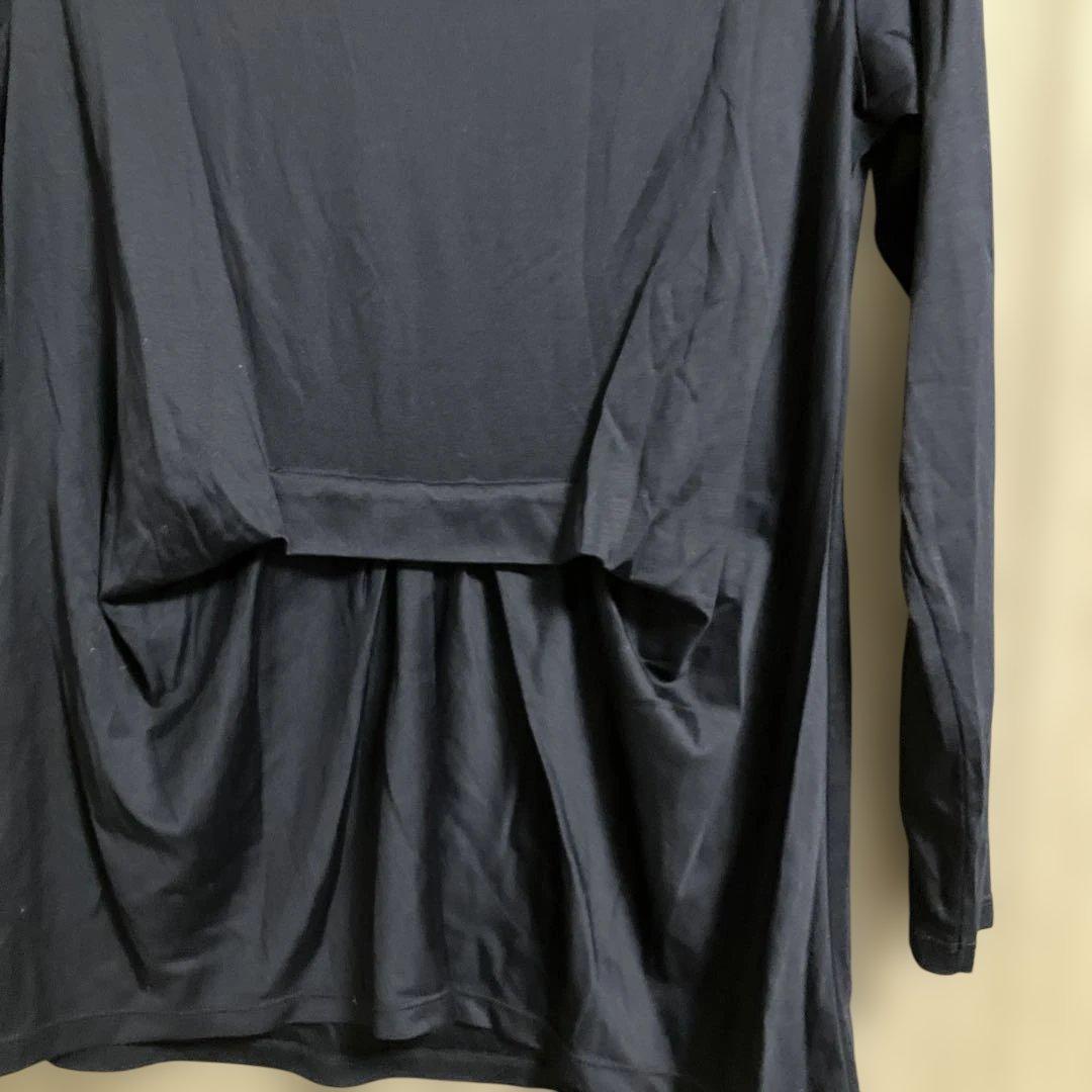 値下げします‼️NUEVIS ネイビー 長袖Tシャツ グラフィックプリント — image 4
